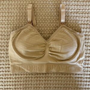 Kindred Bravely - Beige Nursing and Pumping Ribbed Bra - size M